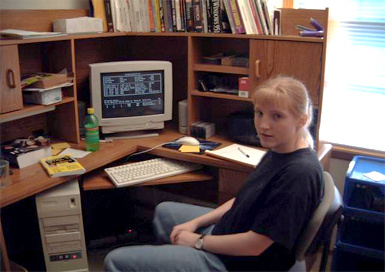 Me in 2000. I'm pretty sure the computer is having an issue and I'm trying to troubleshoot. Look at the old "HTML 4 Dummies" book on the table, and... powered by Mountain Dew (not a sponsor).😂